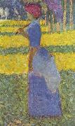 Georges Seurat Frau mit Sonnenschirm oil painting